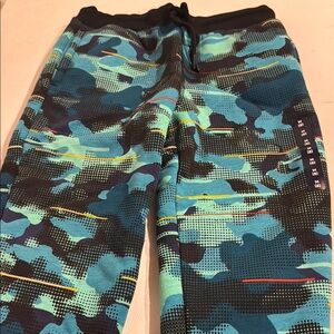 Lands' End Sherpa Lined Jogger Sweatpants - Spade Blue Camo - Size 8